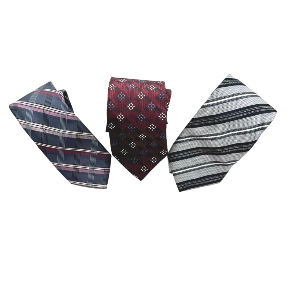 Lot of 3 Italian Designer Inspired Silk Ties Protocol Simon Chang Ties